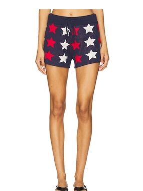 NWT Beach Riot Navy Star Shorts with Red & White Stars 88 MSRP
